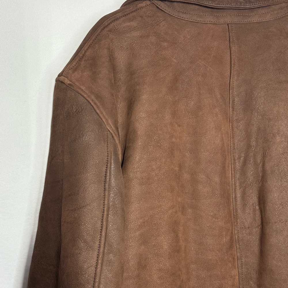#2644 vintage leather mens jacket Made by PIEL Juan Pina size 52 - Picture 13 of 16